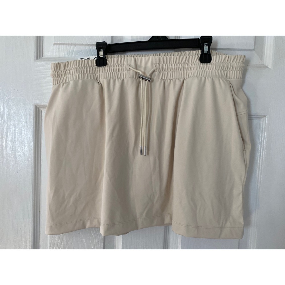 Members Mark Womens Travel Skort Beige Mid-Rise Athletic Skirt Large NWT
